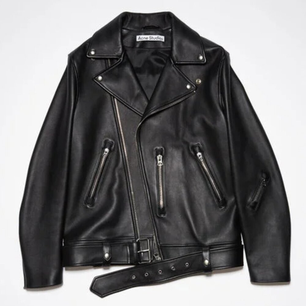 Acne Studios Oversized Black Leather Jacket